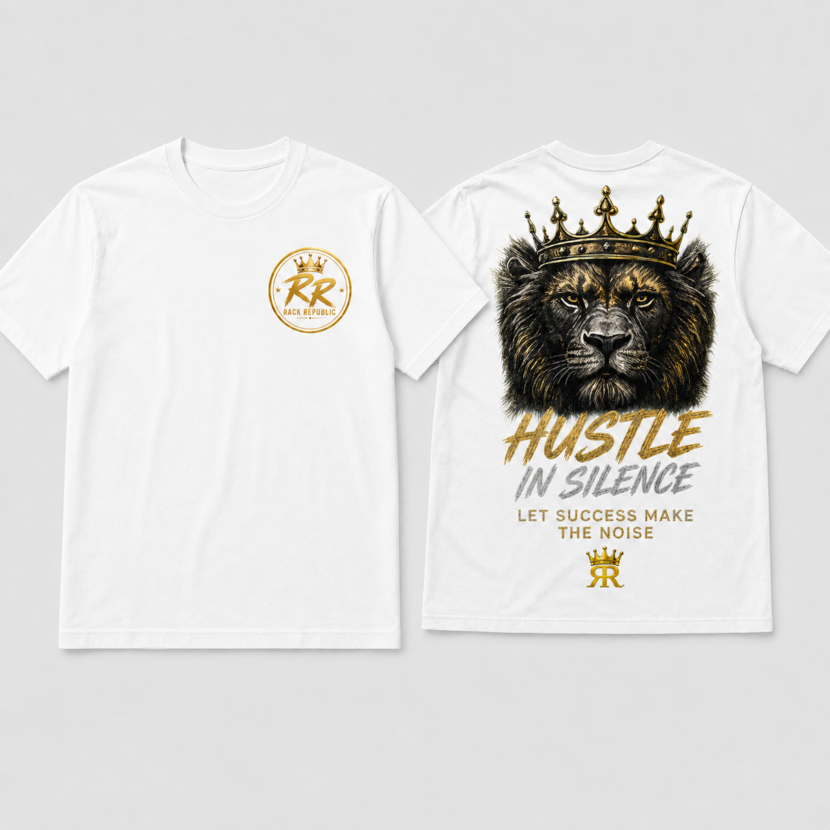 RR - Hustle in Silence Crown T-Shirt