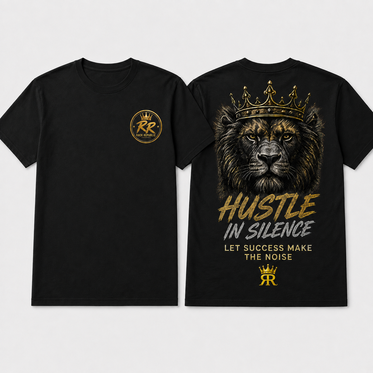 RR - Hustle in Silence Crown T-Shirt