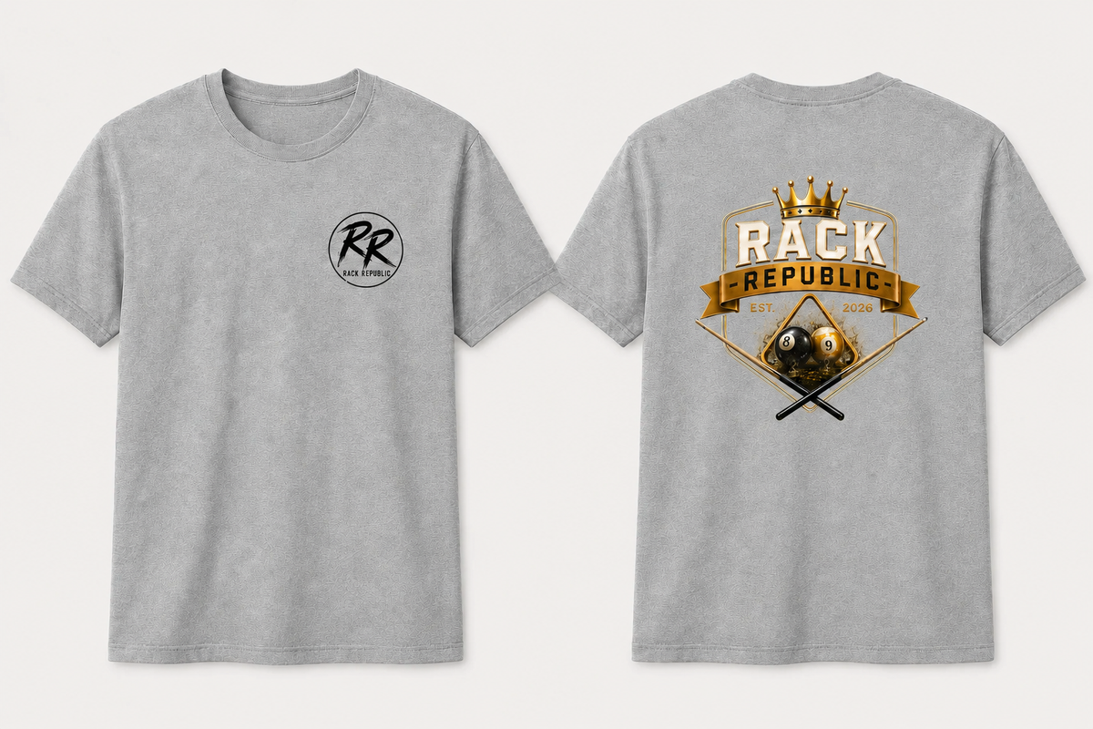 Rack Republic Crown & Crossed Cues Billiards T-Shirt